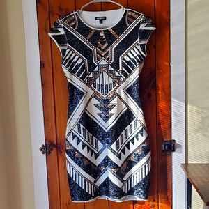 Art Deco Sequin Cocktail Dress
